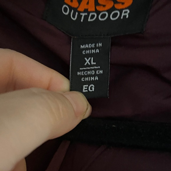 Beige Quilted Fleece Jacket Bass Outdoors Warm Size XL Pullover - Picture 3 of 7